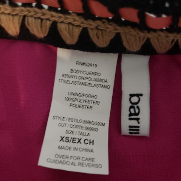 Bar III Women SIZE XS Be Weave It Cheeky Bikini Swim Bottoms Black Crochet Color - Picture 6 of 8